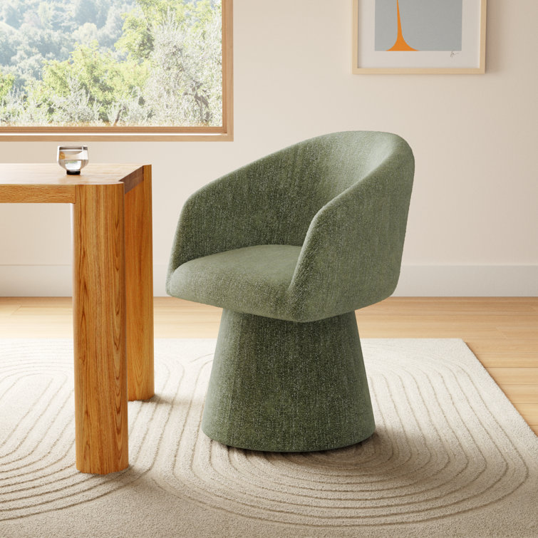 Kyo Chenille Upholstered Barrel Chair (Set of 2)