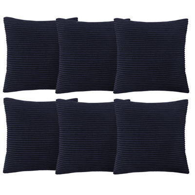 Aspire Homeware Striped Square Velvet Cushion Cover