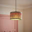 Sulai Drum Cotton Blend Lamp Shade ( Slip-On ) in Cream and Red-1006826707