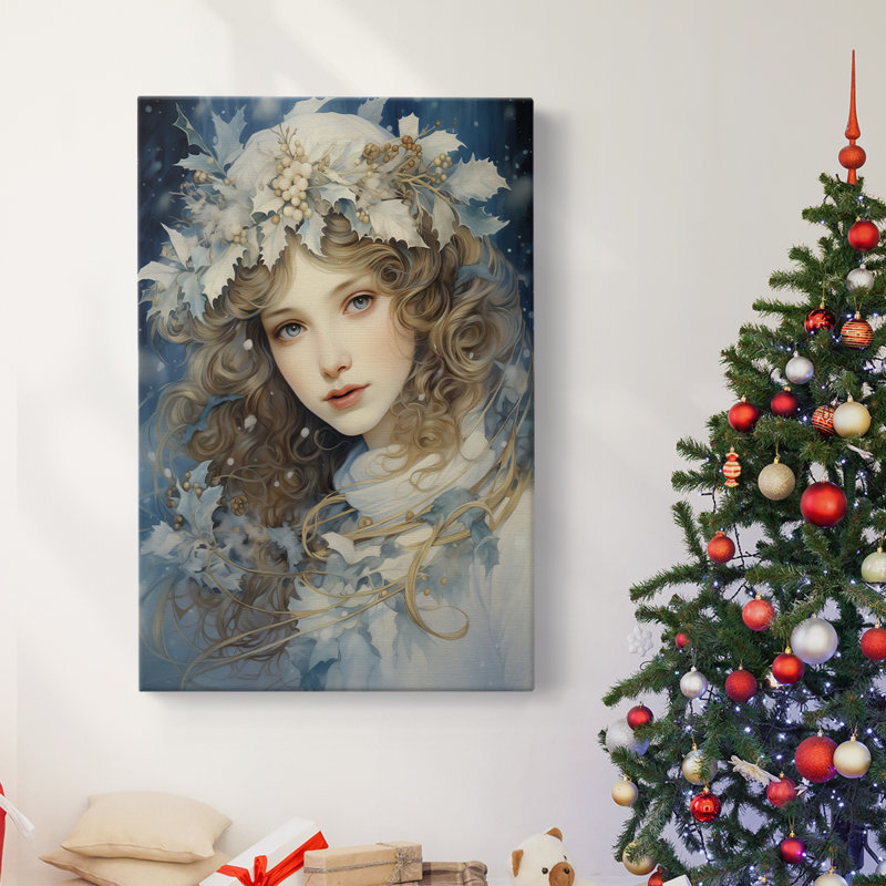 Art des Fêtes de Noël - Toile tendue avec châssis DL XXXI, H 18 po x l 12 po