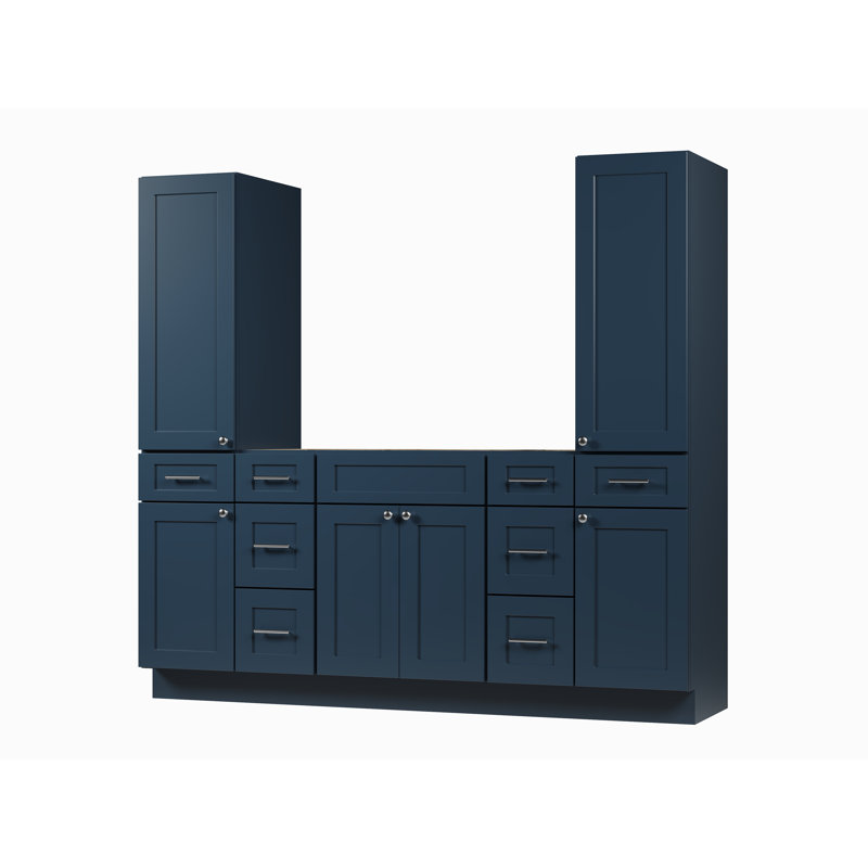 Meuble-lavabo simple 78 po Disar, Bleu