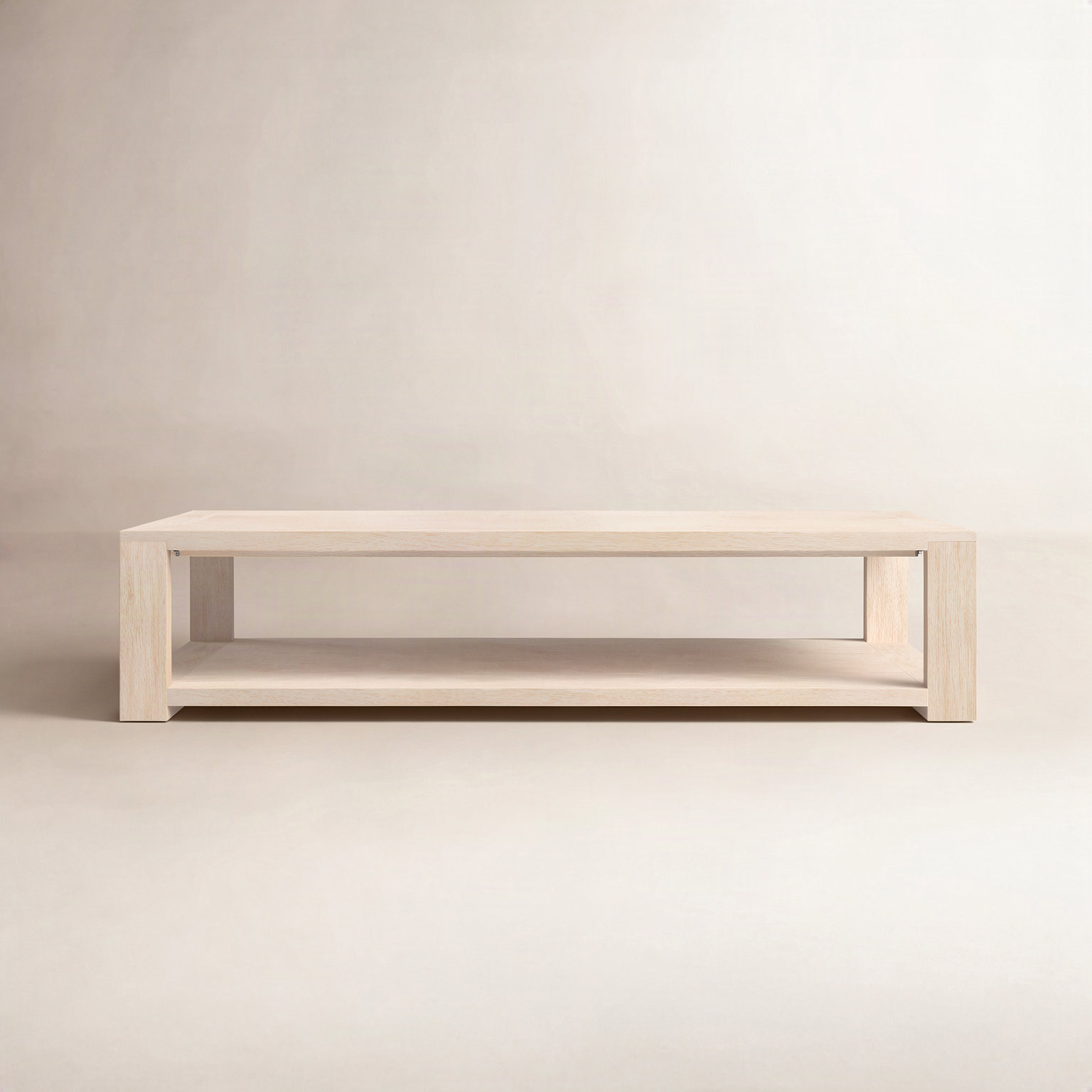 Aydeen Solid Wood Single Coffee Table, Beige