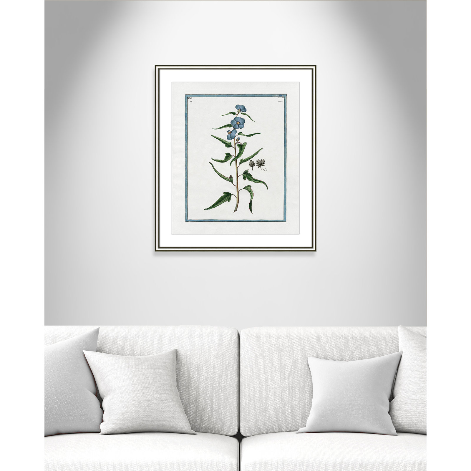 Colombe "Shabby Elegance Botanical I" Print, 22.75" W x 26.75" H, Silver Framed