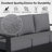 Abdullah 7-Seater Aluminum Patio Set with Gas Fireplace & Tank Cabinet,Gray Cushioned Sofa & Swivel Chairs-1048912081