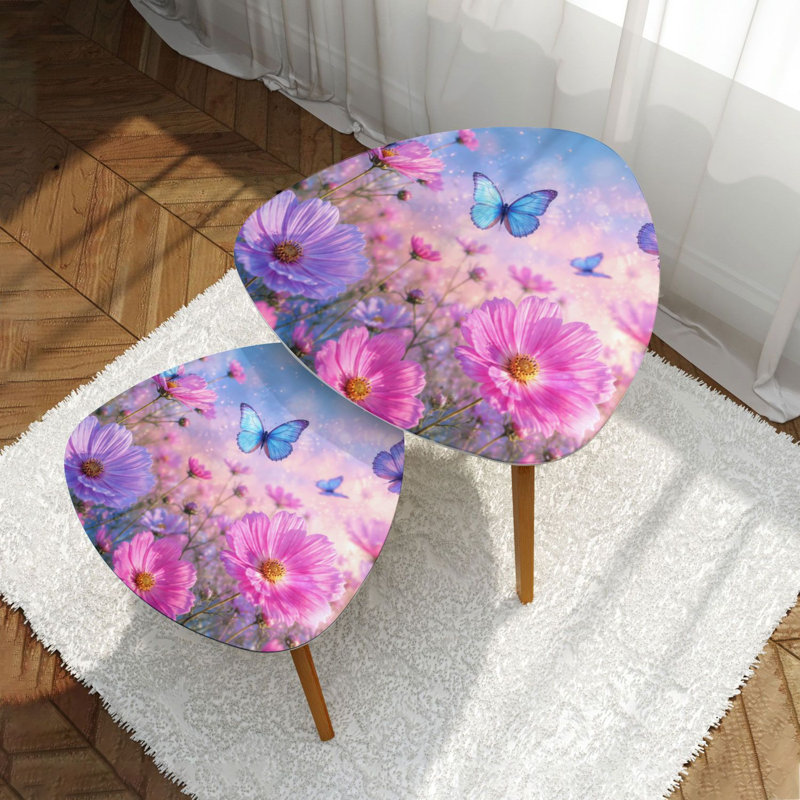 Ensemble de 2 tables basses gigognes Triangle