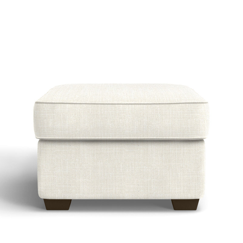Gemi Upholstered Ottoman, Conversation Pearl Basketweave