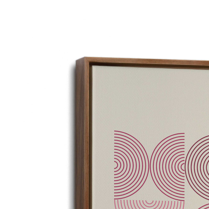 Bauhaus Rose Line Rhythm, H 13 po x l 19 po, Noyer