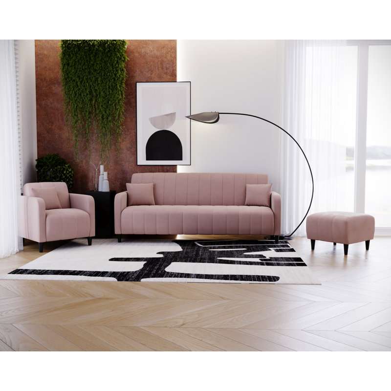Taye 2 Seater Sofa, Pink