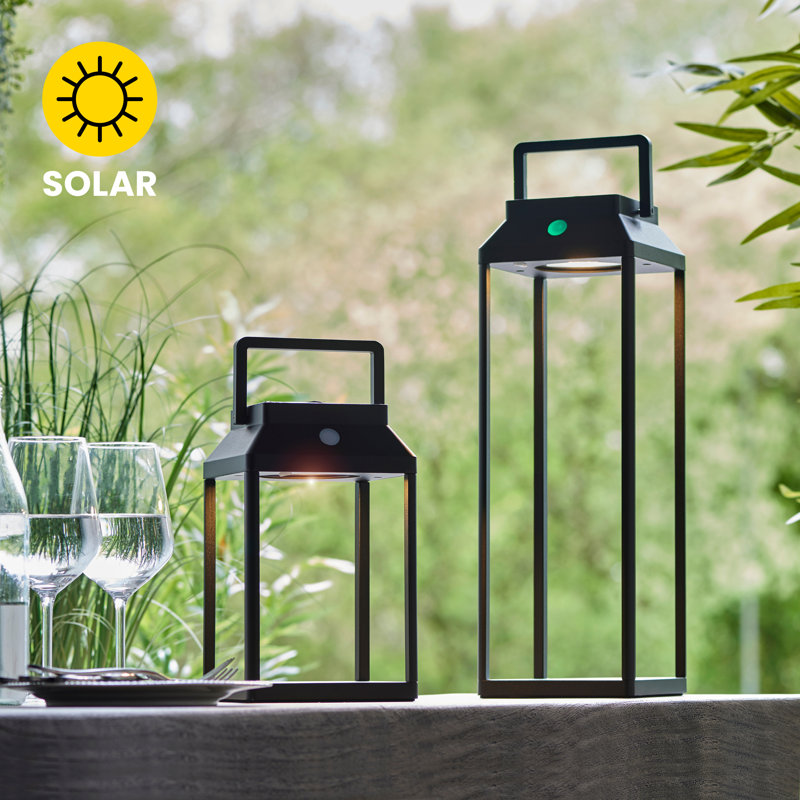 Harnaik Integrated LED Outdoor Table Lamp, 25" H x 15" W x 15" D