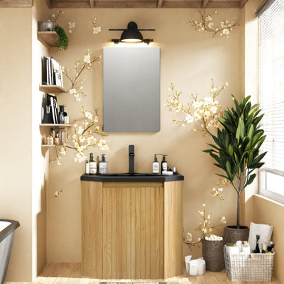 Meubles-lavabos modernes (doit inclure le meuble-lavabo et le lavabo), rangement en bois de coin de 22 pouces