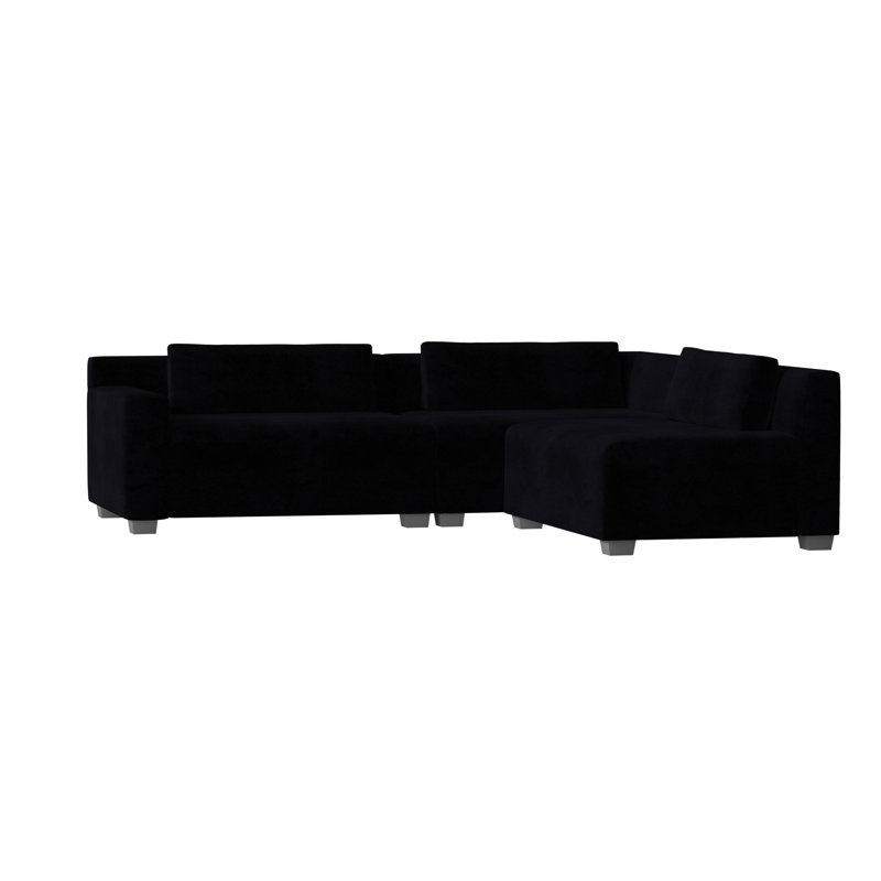 Alisa Upholstered L-Shaped Sectional Right Hand Facing, Savona Ruby, Mossy Gray
