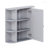 Bathroom Wall Storage Cabinet With Mirror, Medicine Cabinet With Adjustable Wood Shelf & Doors, Mounted Storage Cabinets With 6 Open Shelves, Gray-1714401809