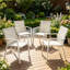 Chaise de salle à manger d'extérieur, ensemble de 4 chaises de patio