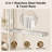 Cascada 36 W x 36D x 72H Neo-Angle Corner Shower Enclosure with 1/4 in. Clear Tempered Glass, Stainless Steel Frame, Safety Film & Easy-Clean Nano Coating, Base Not Included-121887965
