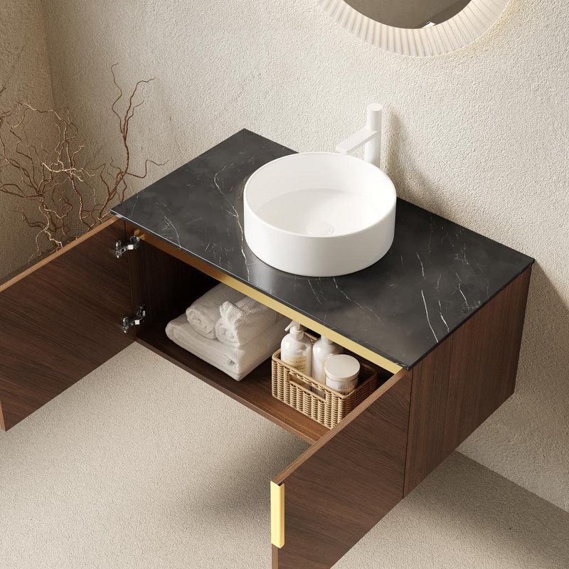 Meuble-lavabo mural 36 po avec lavabo, 36"