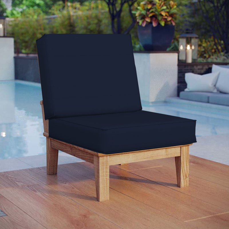 Box Cushion Sofa Slipcover, 40.6cm H x 40.6cm W x 10.2cm D, Navy Blue Polyester