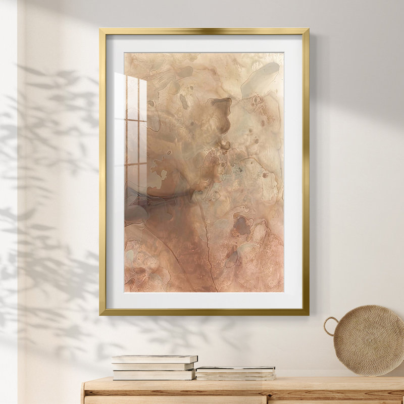 Marble Ground II -Framed Print, 25.5" H x 17.5" W, Gold