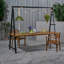 Table en bois avec support à plantes - 88,5 po L x P 39,5 po, H 80 po, élément fixé au métal 88,5 po