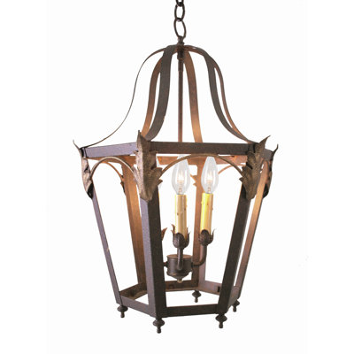 Lustre lanterne 4 lumières Acacia