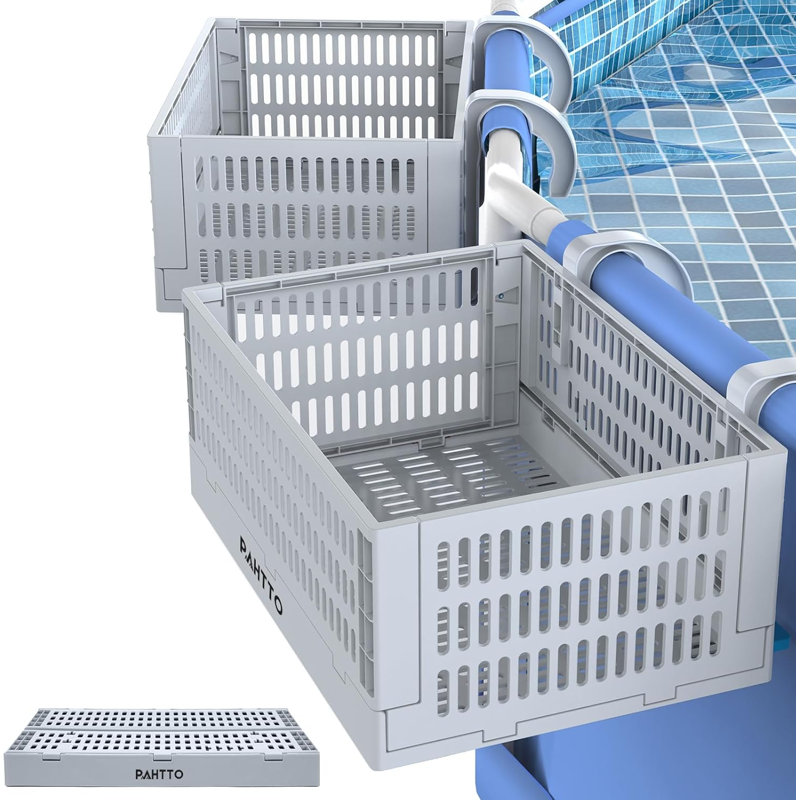 Panier de rangement pliable pour jouets de piscine