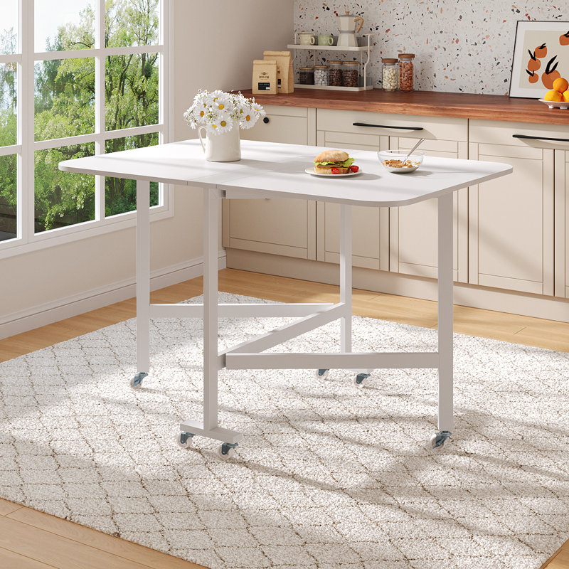 Oval Metal Base Dining Table, White, White