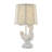 23" Bronze Resin Rooster Table Lamp With Linen Shade-406963702-406963703