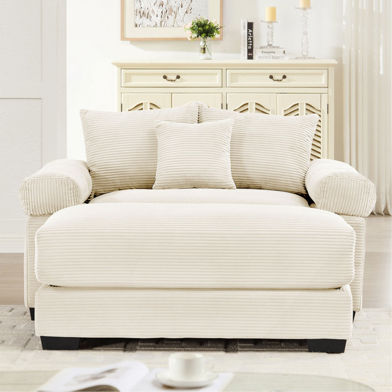 Canapé modulaire surdimensionné 54,3 po Cloud, Crème