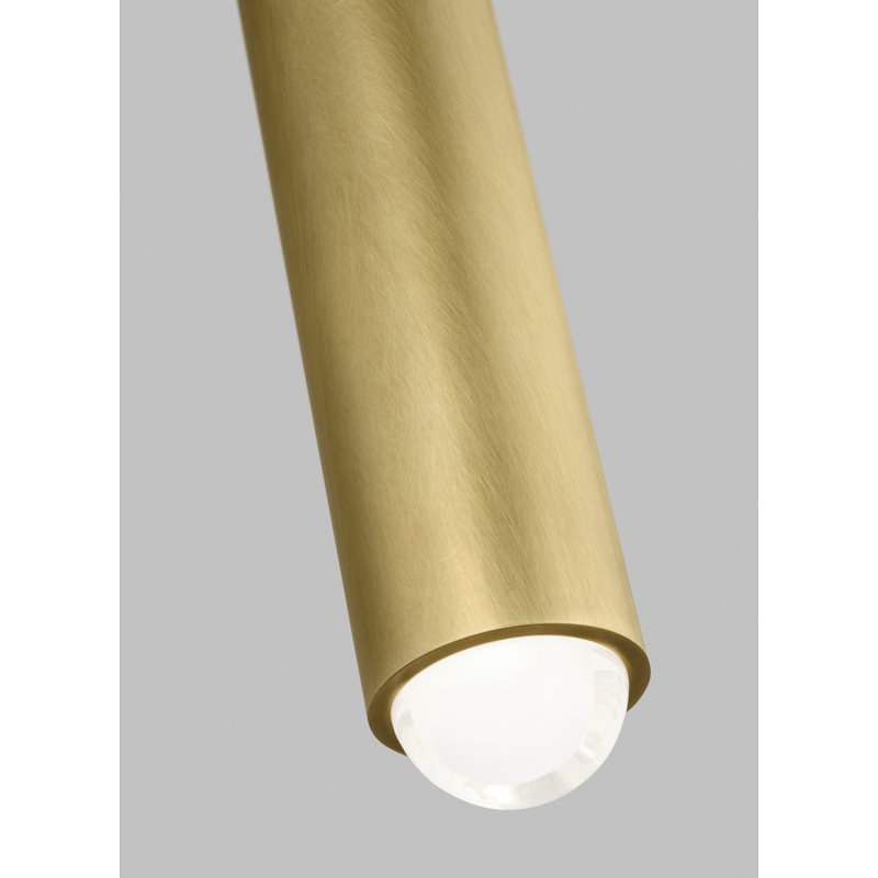 Ebell 1 - Light LED Pendant, Natural Brass