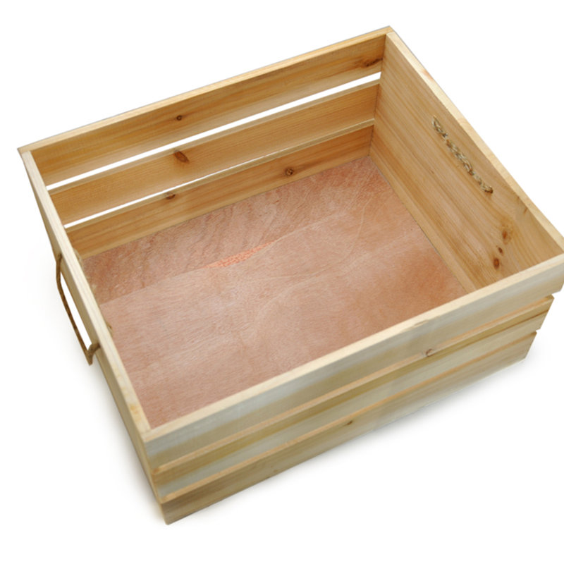 Caisse en bois, Bois naturel