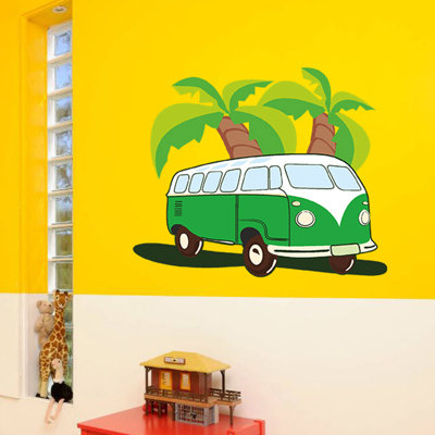 Surfing Van Wall Decal Surfing Wall Sticker Surfing Wall Art