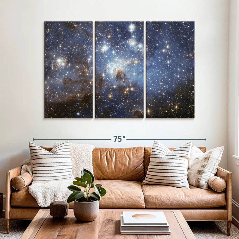 Oberle, peloton d'étoiles, H 42 po x l 65 po