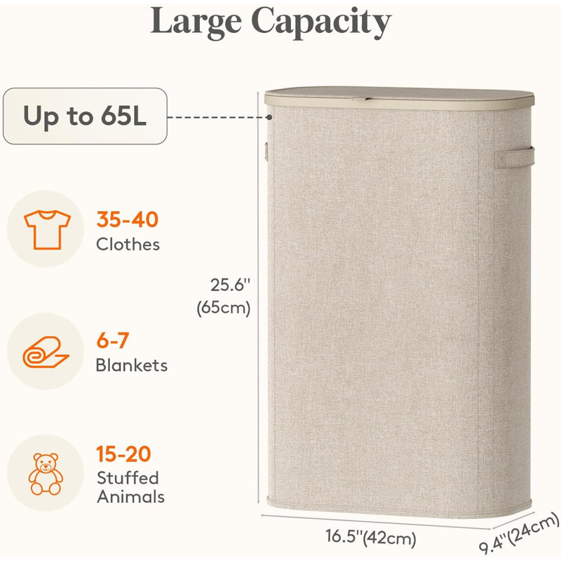 Plastic Laundry Room Organiser, Beige