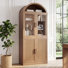 Armoire de rangement de grande hauteur de 62 po avec 2 portes en verre et 2 portes tissées Cabin