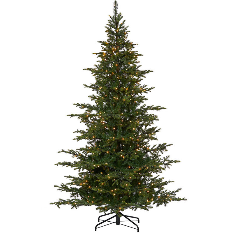 Lighted Artificial Pine Christmas Tree, 6ft H x 3.83ft W x 3.83ft D