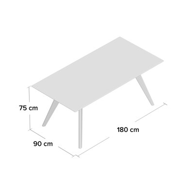 Hadley Oak Rectangular Glass Top Dining Table with Wood Base
