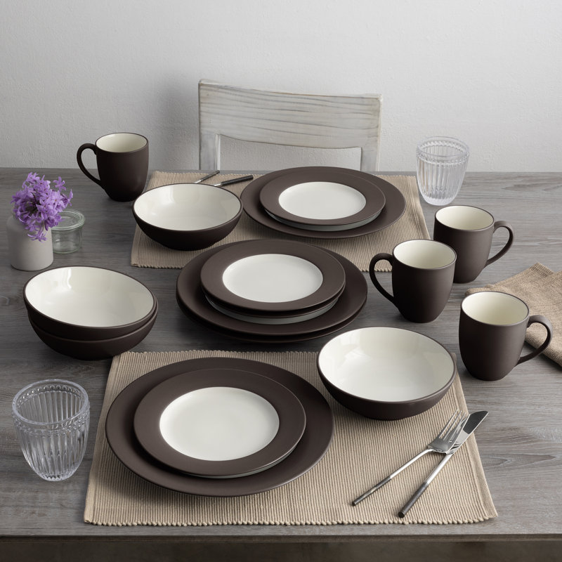 Service de table 16 pièces Noritake Colorwave, service pour 4, Chocolat