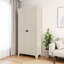 Armoire de rangement 71 po 2 portes avec serrure, armoire de rangement en métal avec portes et tablettes réglables