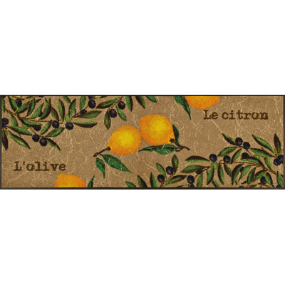 Le Citron Non-Slip Floral Indoor / Outdoor Doormat