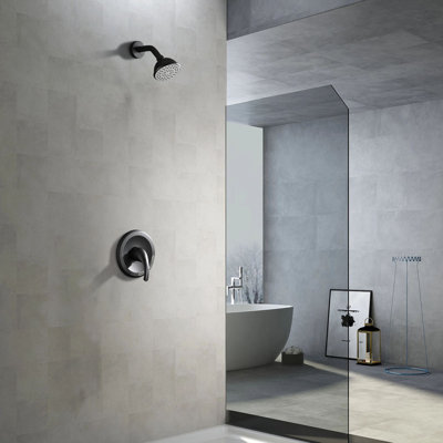 Robinet de douche mural avec poignée levier