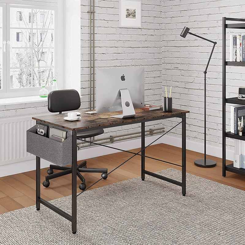 100cm Rectangle Writing Desk, Rustic Brown