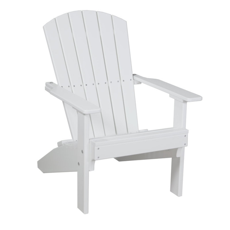 Chaise adirondack en plastique lakeside Kattamuri, Blanc