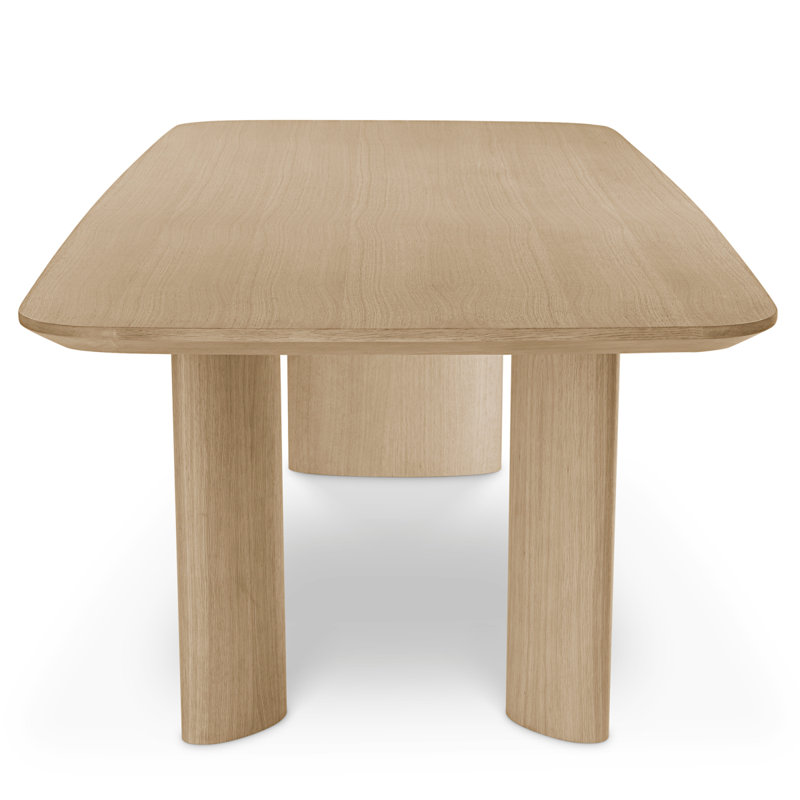 Dining Table Harmonie S Black Veneer - Legs, Oak Wood