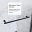 Porte de douche pivotante l 56 à 60 po x H 72 po, verre trempé 1/4 po, noir