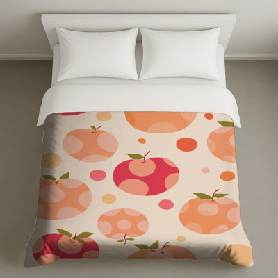 Apples Bedding Fruit Duvet Cover Mid Century Modern