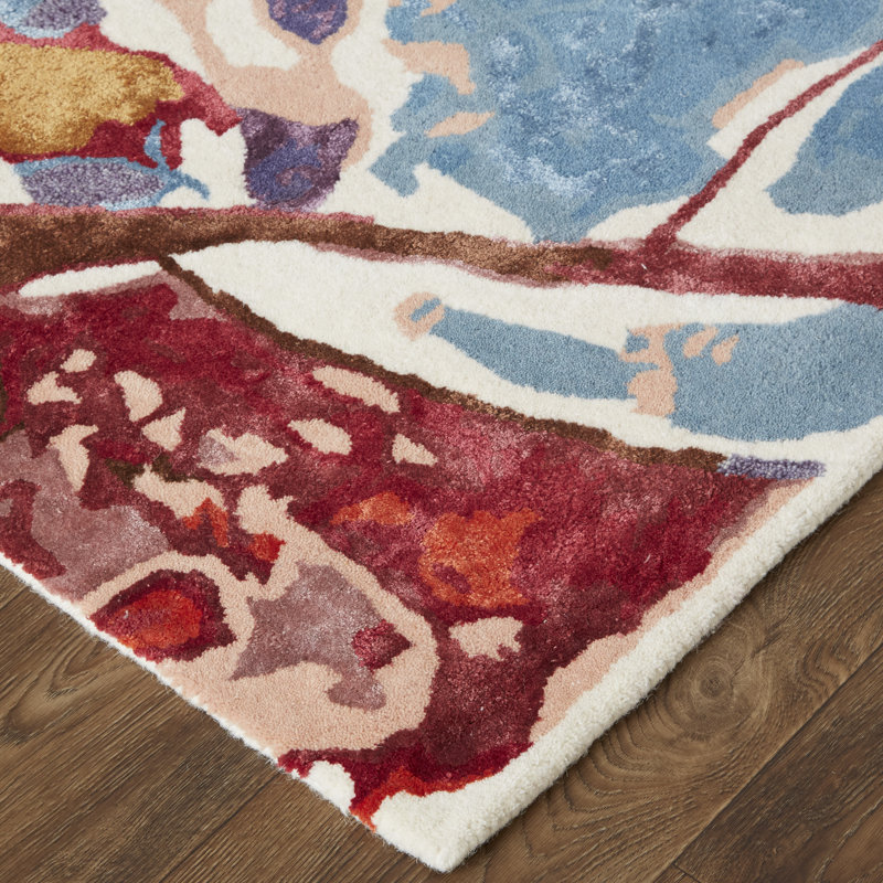 Feizy Dafney Transitional Floral & Botanical, Red/Blue/Purple, 9' X 12 ...