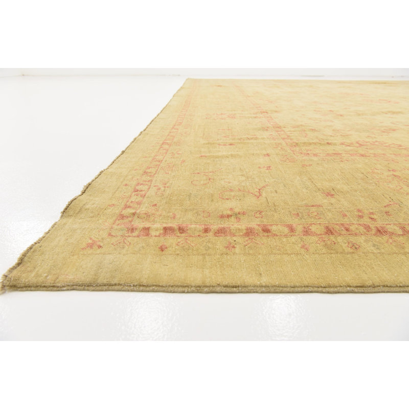 Tapis de zone en laine 16 pi 3 po x 22 pi 11 po one-of-kind noué la crème Huntingdon