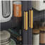 Étagère de cuisine à porte ouverte, armoire de rangement pour four à micro-ondes à plusieurs niveaux, armoire à bord de cuve, armoire de rangement, gris-501562530