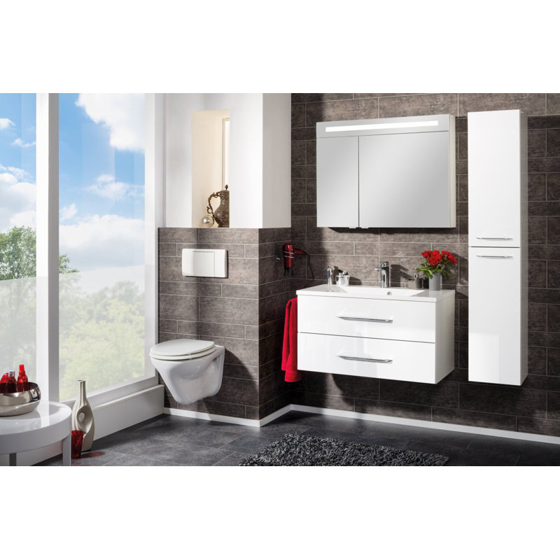 B.Clever Linen Cabinet, White