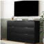 Commode à 6 tiroirs, commode pour chambre à coucher, salon, couloir et entrée Simply Modern - Grande armoire de rangement noire-175135041