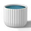Pot à fleurs moyen rond en béton avec trous de drainage-123350771-123350769